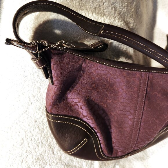 Coach Vintage Small Hobo Bag - Rare Purple Signature - Like New - Picture 5 of 12